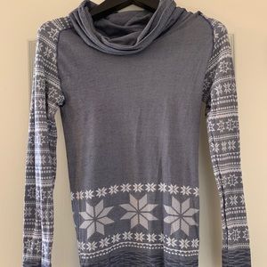 Blue & White Climawear Turtleneck